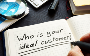 Who is your ideal customer written in a note.