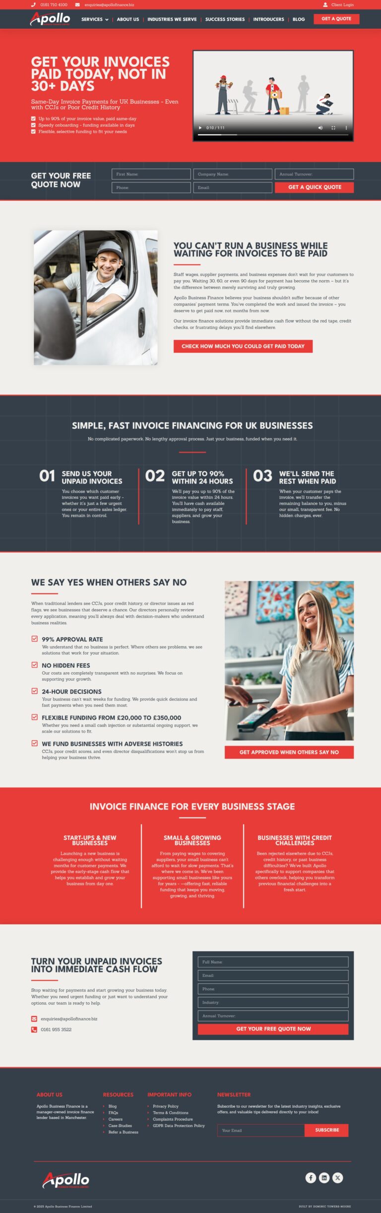 Apollo Business Finance website